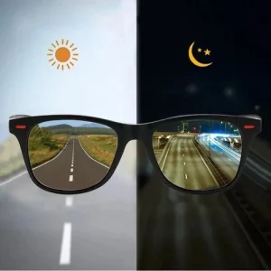 Polarized Night Vision Glasses Men Day & Night Driving Sunglasses PC Frame