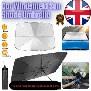 Car Windshield Sun Shade Umbrella – UV Protection Foldable Front Window Visor