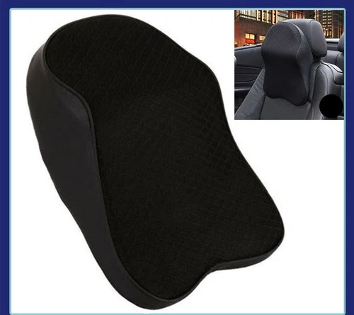 Car Seat Headrest Pillow Memory Foam Breathable Neck Support Cushion Pad Soft