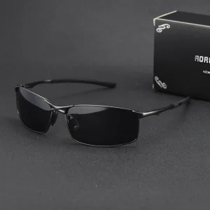 Aluminium HD Polarized Photochromic Sunglasses Men Driving Chameleon Sun Glasses